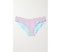 Antibes Wendbares Bikini-höschen aus Seersucker