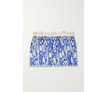 Shorts aus Bedruckter Baumwollpopeline