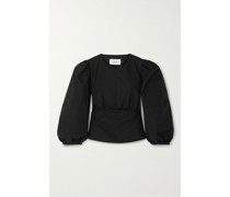 - Bluse aus Popeline aus einer Baumwoll-lyocellmischung