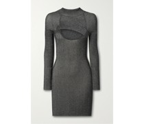 Carder Minikleid aus Metallic-rippstrick