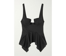 Asymmetrisches Bustier aus Baumwollpopeline