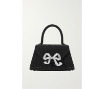 Schultertasche aus Veloursleder