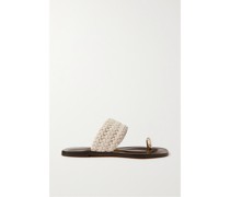 Agnes Sandalen aus Geflochtenem Veloursleder
