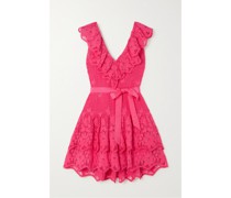 Coco Minikleid aus Gehäkelter Baumwolle