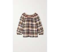 The Sea Glass Bluse aus Karierter Baumwolle
