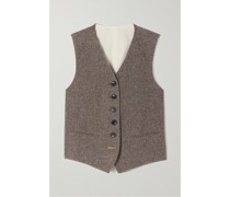 Demi Weste aus Meliertem Tweed aus einer Wollmischung