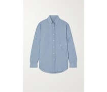 Hemd aus Baumwoll-chambray mit Stickerei