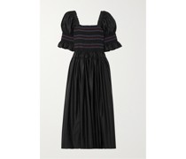 Chelsea Midikleid aus Baumwollsatin
