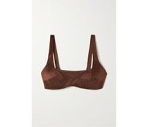 D-g The Crop Bikini-oberteil aus Stretch-satin