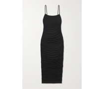 Midikleid aus Gerafftem Stretch-jersey