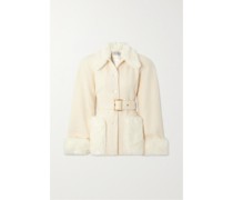 Jacke aus Bouclé aus einer Wollmischung