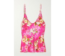 Lexi Top aus Satin mit Blumenprint