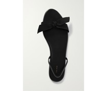 Bow Slingback-sandalen aus Leder und Ripsband