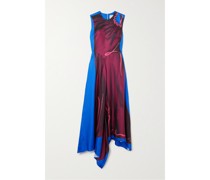 Lette Asymmetrisches Maxikleid aus Seiden-twill