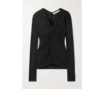 Oberteil aus Stretch-jersey mit Raffungen