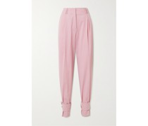 Hose aus Twill mit Falten