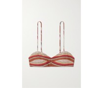 + Net Sustain Gestreiftes Bustier aus Leinen