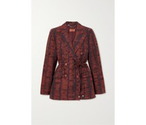 Hattson Doppelreihiger Blazer aus einer Baumwollmischung