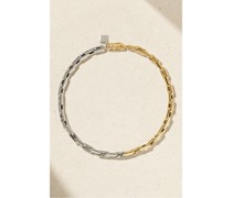 Extra Small Kette aus 14 Karat Gelb- Und Weiß