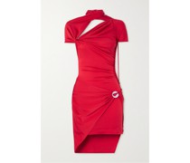 Asymmetrisches Minikleid aus Stretch-jersey