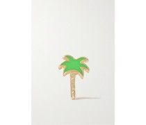 Palm Tree Einzelner Ohrstecker aus 14 Karat