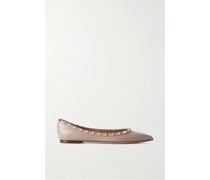 Rockstud Ballerinas aus Leder