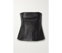 Trägerloses Bustier aus Leder