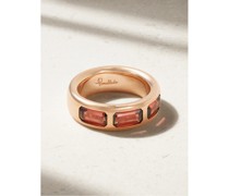 Iconica Ring aus 18 Karat Rosé mit Granaten