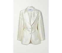 Blazer aus Satin aus einer Baumwoll-seidenmischung