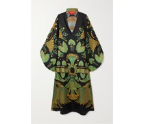 Magnifico Midikleid aus Bedrucktem Seiden-twill