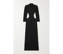 Rückenfreie Robe aus Crêpe mit Cut-outs