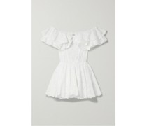 Dalia Schulterfreies Minikleid aus Baumwolle