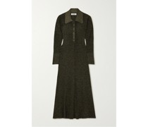The Giselle Midikleid aus Metallic-rippstrick aus Stretch-lurex®