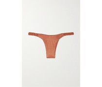 Highweave Bikini-höschen aus Geflochtenem Stretch-satin in -optik