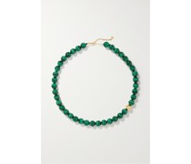 Kette mit Malachiten Und Details aus 14 Karat