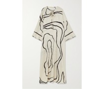 Alaa Kaftan aus Bedrucktem Satin-twill