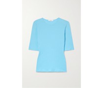 T-shirt aus Gerippter Stretch-baumwolle