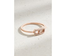 Move Uno Ring aus 18 Karat Rosé mit Diamant