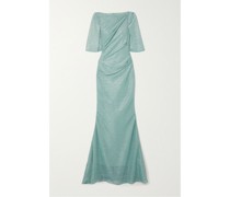 Robe aus Metallic-voile