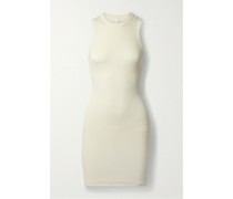 Cotton Rib Tank Dress – Bone – Minikleid aus Stretch-baumwoll-jersey