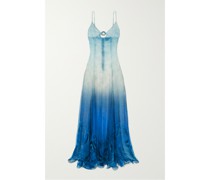Bat Girl Maxikleid aus Bedrucktem Chiffon