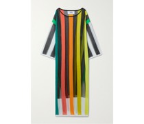 Maxikleid aus Gestreiftem Strick