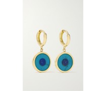 Mini Evil Eye Creolen aus 18 Karat
