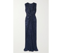 Mireille Robe aus Plissiertem Metallic-jersey