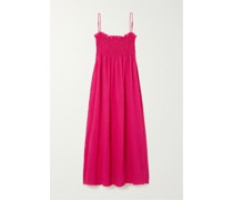 Farah Maxikleid aus Gestreiftem Seersucker