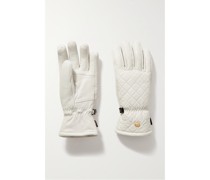 Nishi Wattierte Handschuhe aus Gestepptem Leder