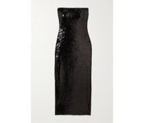 Trägerloses Midikleid aus Satin