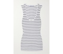 Tanktop aus Gestreiftem Rippstrick