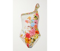 Badeanzug mit Blumenprint Und Verzierungen