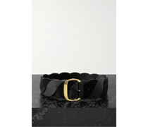 Geflochtener Gürtel aus Leder und Veloursleder